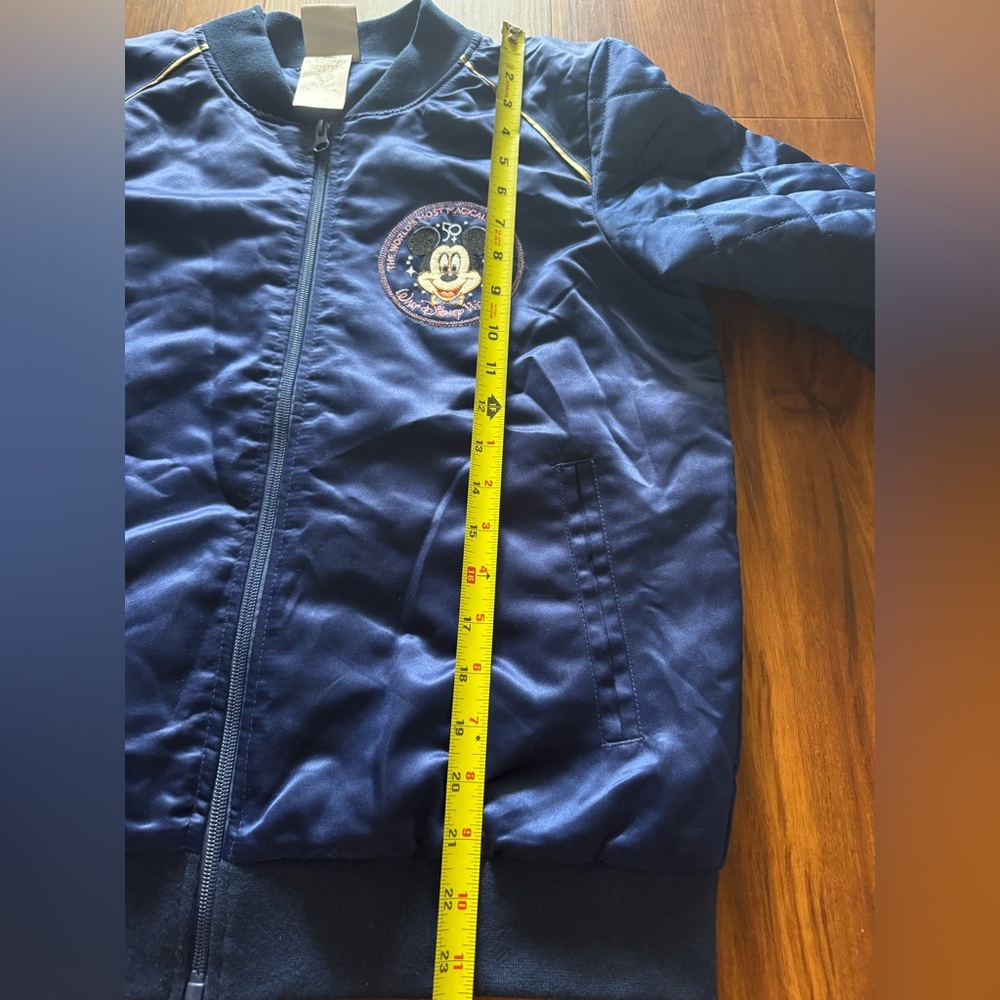 Walt Disney World 50th Anniversary Celebration Castle Satin Bomber Jacket M. EUC - Picture 11 of 11